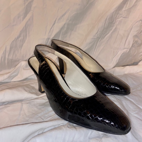 Black Bocci leather kitten heels - Picture 2 of 2